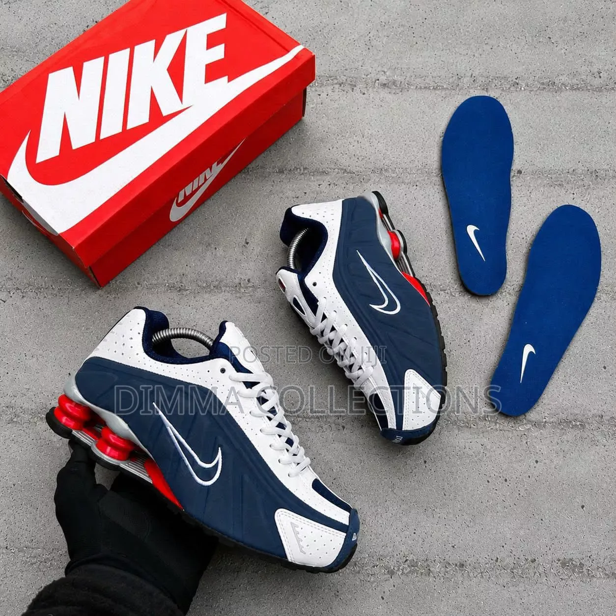 Nike Shox R4 ( Midnight Navy / White / Gym Red )” Snks”* *