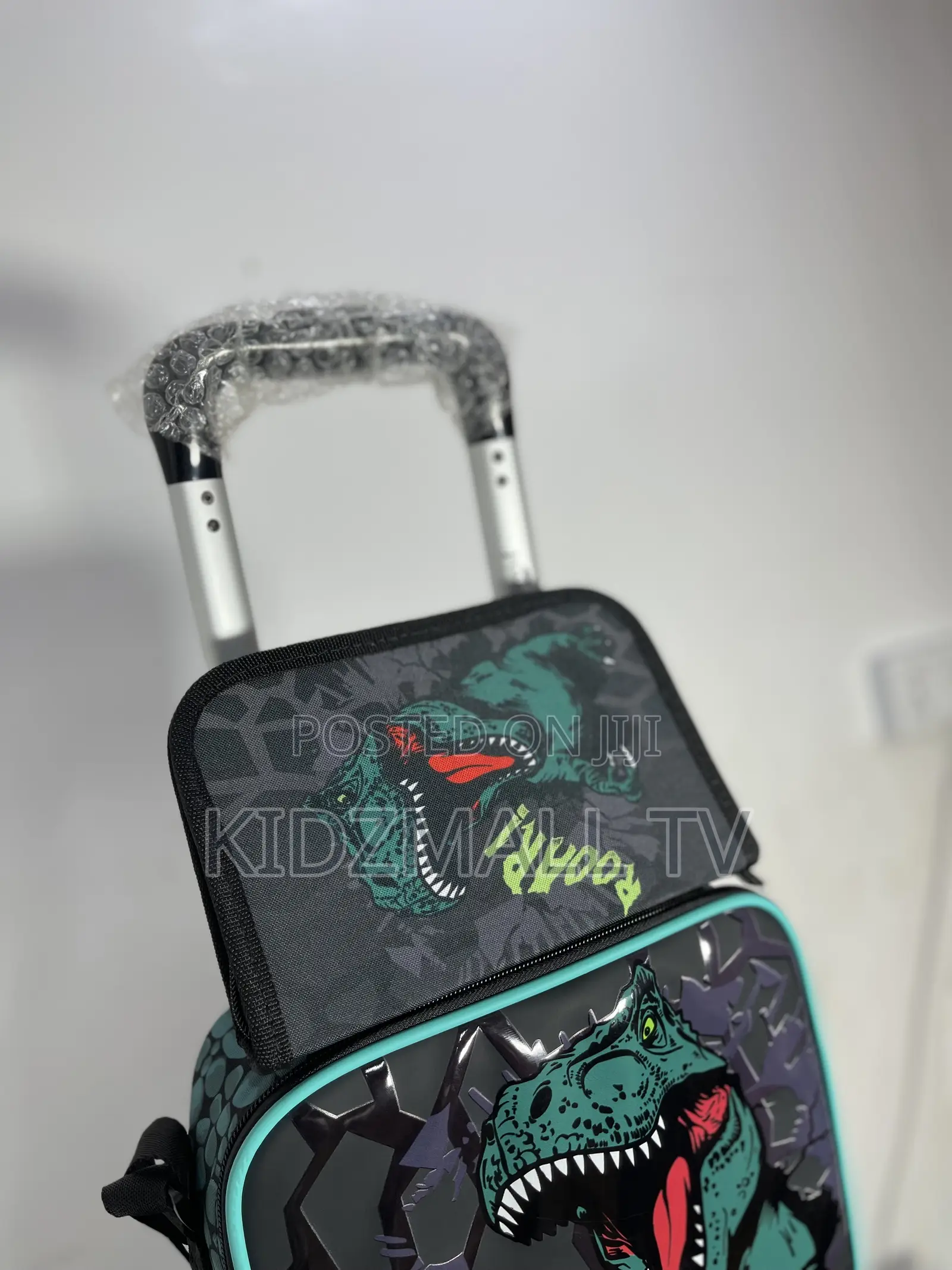 Dinosaur 3-Piece School Trolley Bag Set for Boys