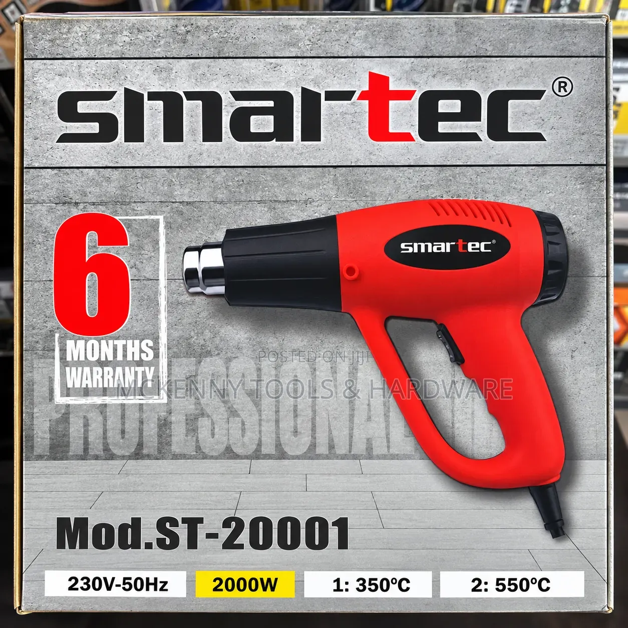 Smartec 2000W Heat Gun ST-20001 | Hot Air Gun | 350°c/550°c