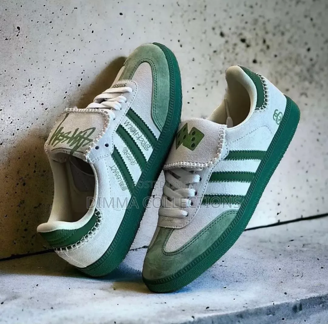 *Stussy X Adidas Samba Originals “Green” Snks*