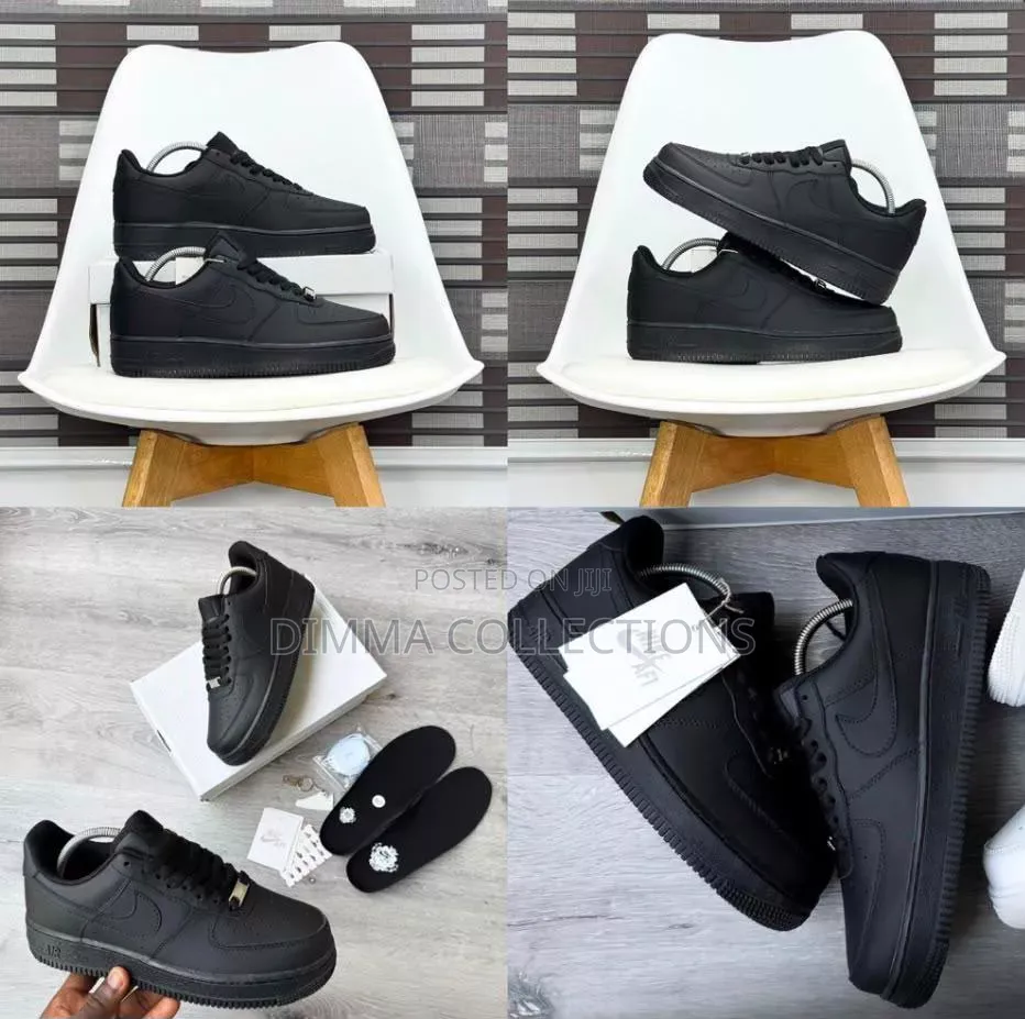 Nike Airforce 
—-Black Sneakers