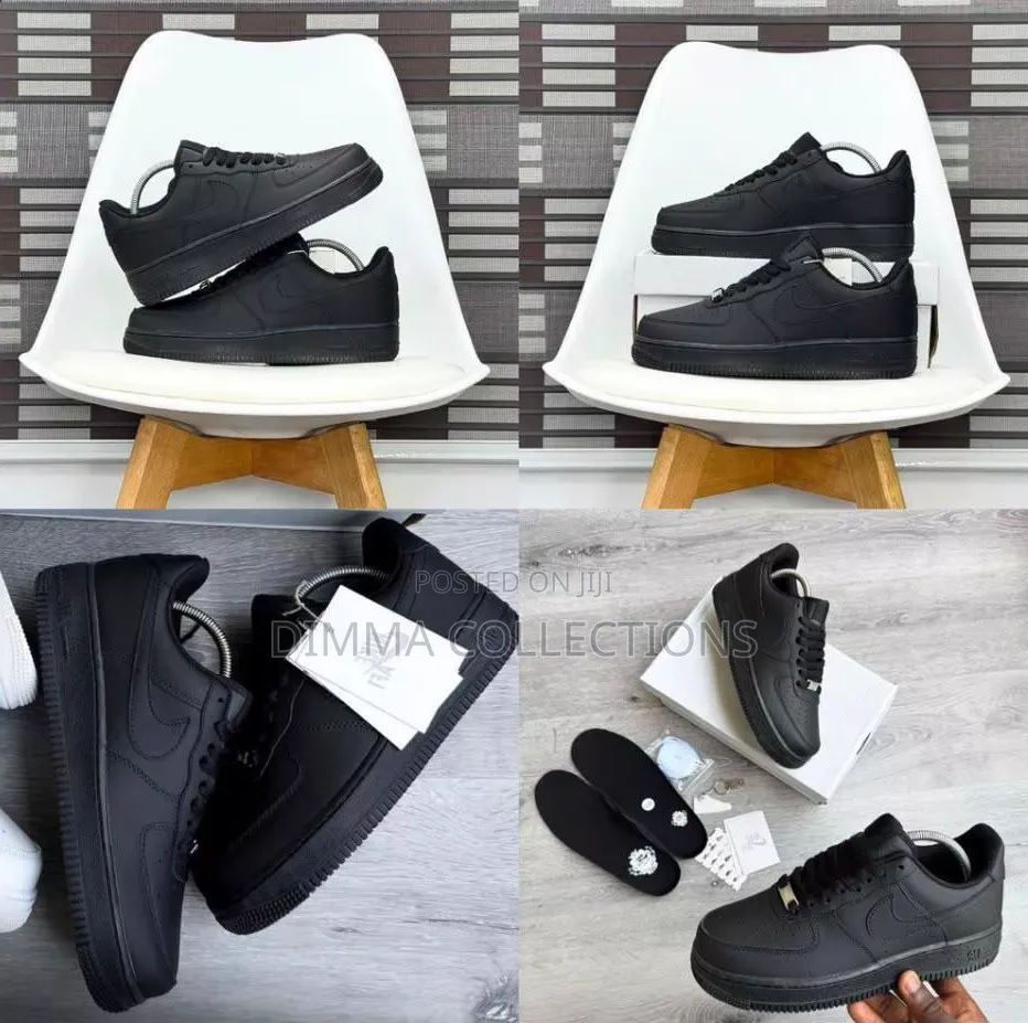 Nike Airforce 
—-Black Sneakers