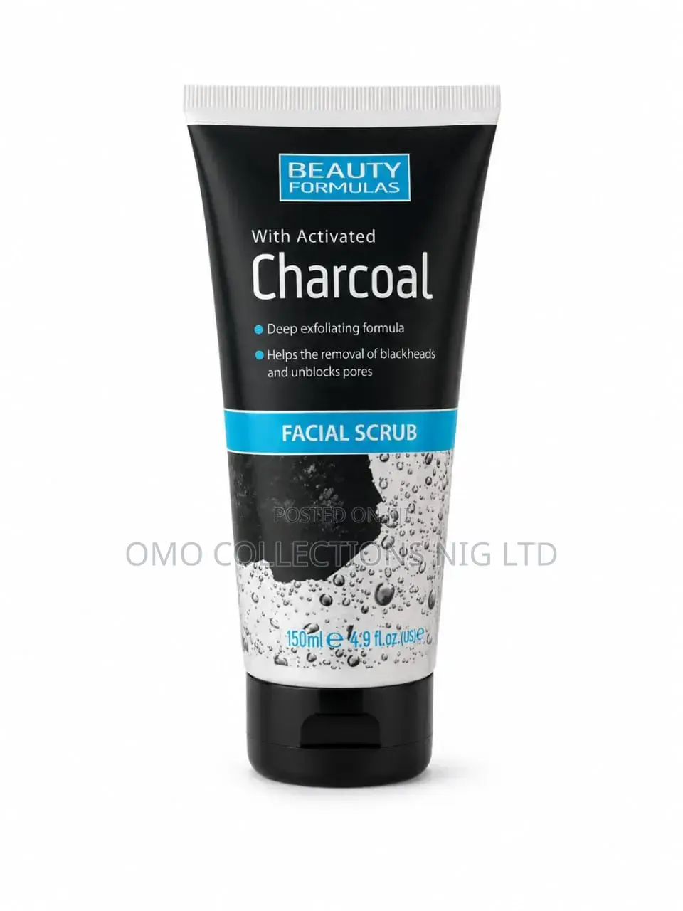 Beauty Formulas Activated Charcoal Facial Scrub – 150ml