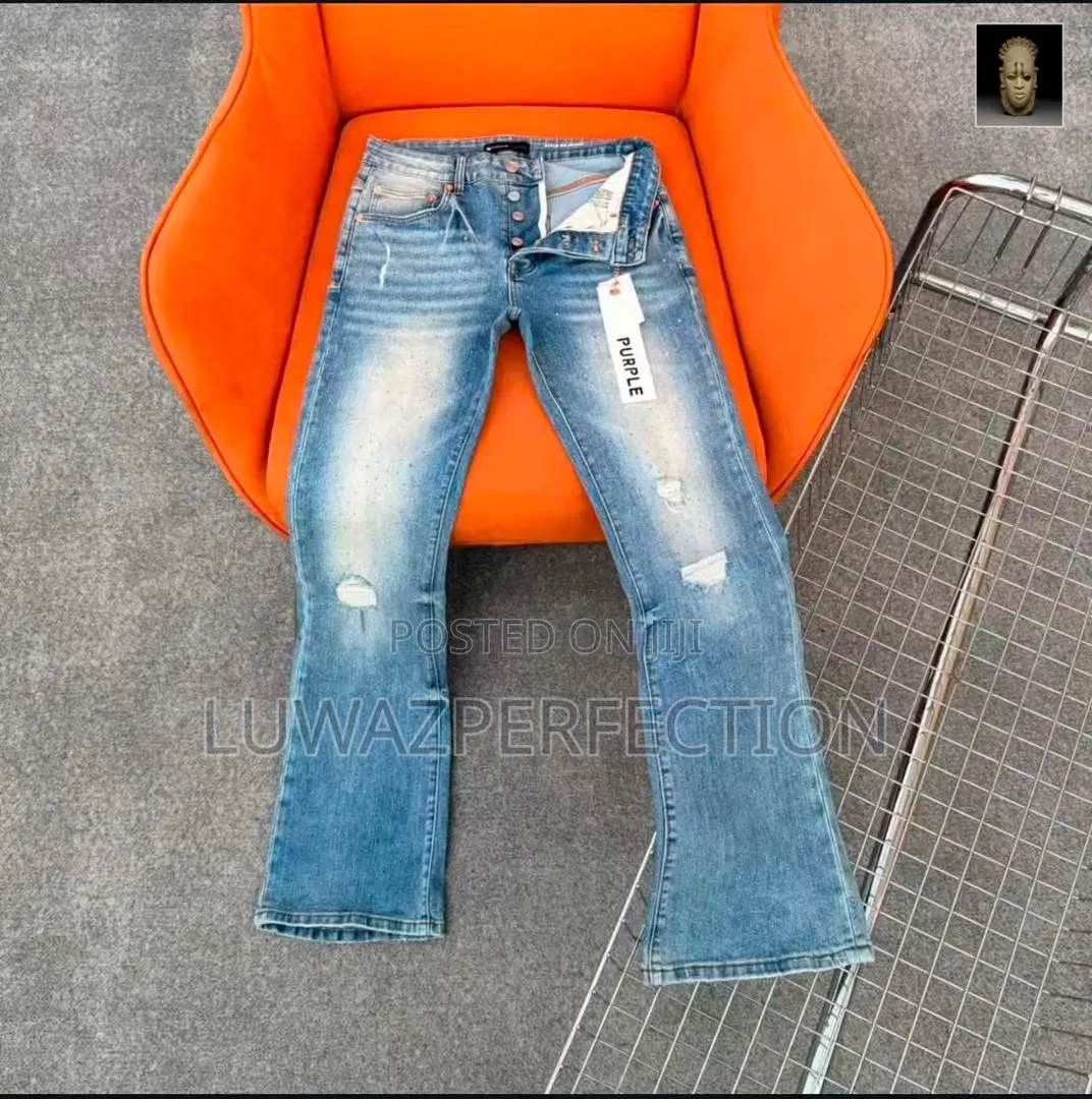 Quality Purple Denim Jeans Wear Long