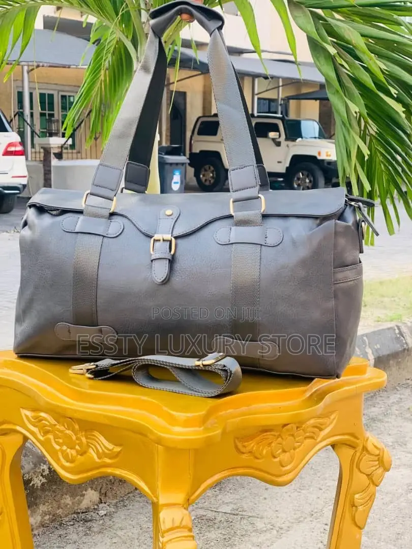 High Quality Luxury Genuine Leather Men Duffel Bag