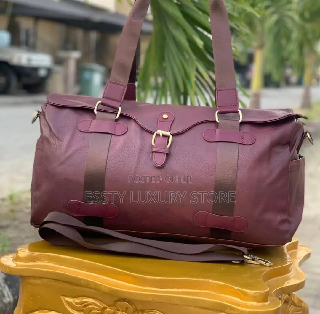 High Quality Luxury Genuine Leather Men Duffel Bag