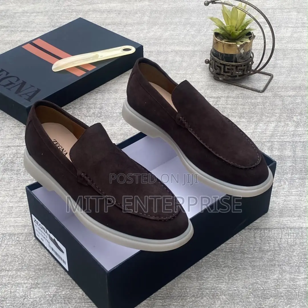 Zegna Premium Suede Loafers for Men