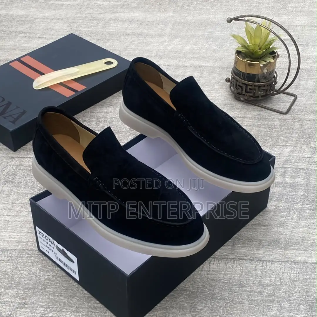 Zegna Premium Suede Loafers for Men