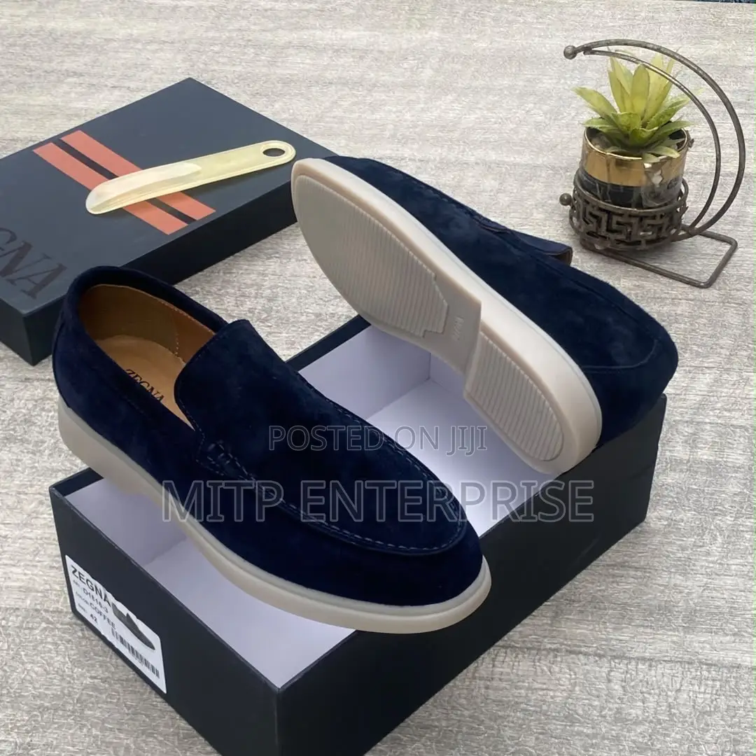 Zegna Premium Suede Loafers for Men