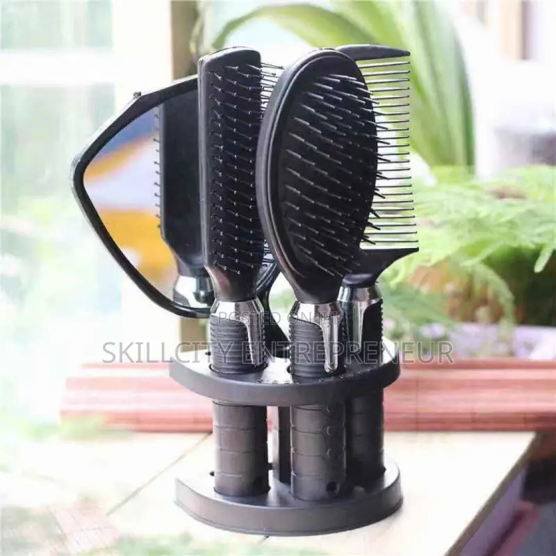 All-in-One Hair Styling Brush Set With Organizer Stand