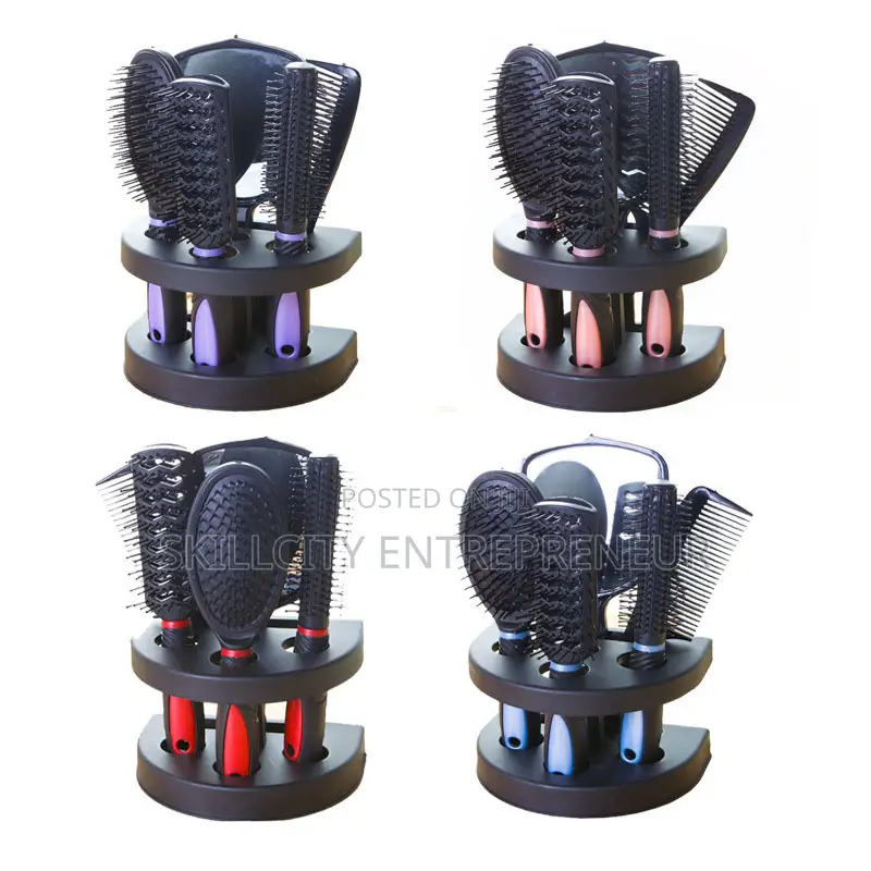 All-in-One Hair Styling Brush Set With Organizer Stand