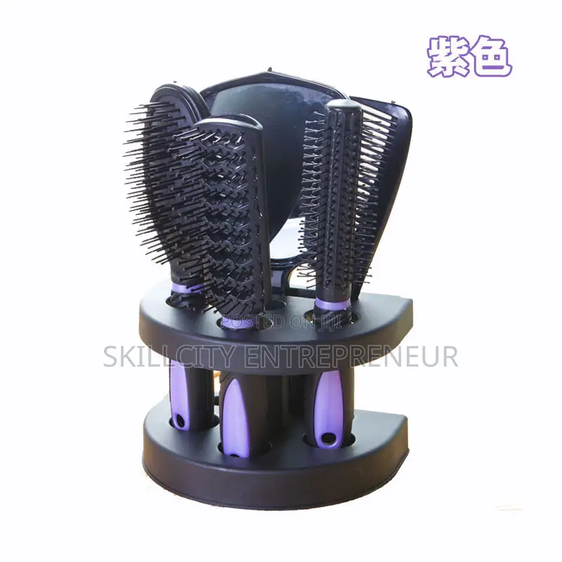 All-in-One Hair Styling Brush Set With Organizer Stand