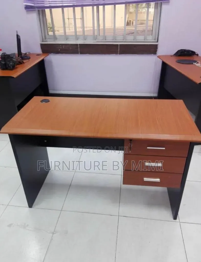 Premium 1.2m Wooden Teacher Office Desk With Keys - Secure Durable