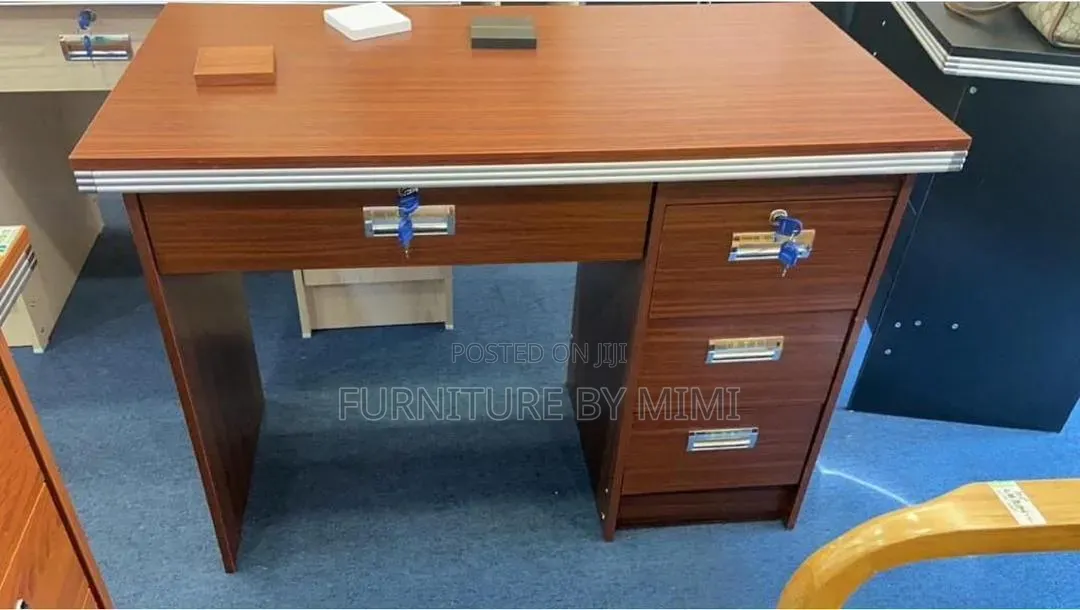 Premium 1.2m Wooden Teacher Office Desk With Keys - Secure Durable