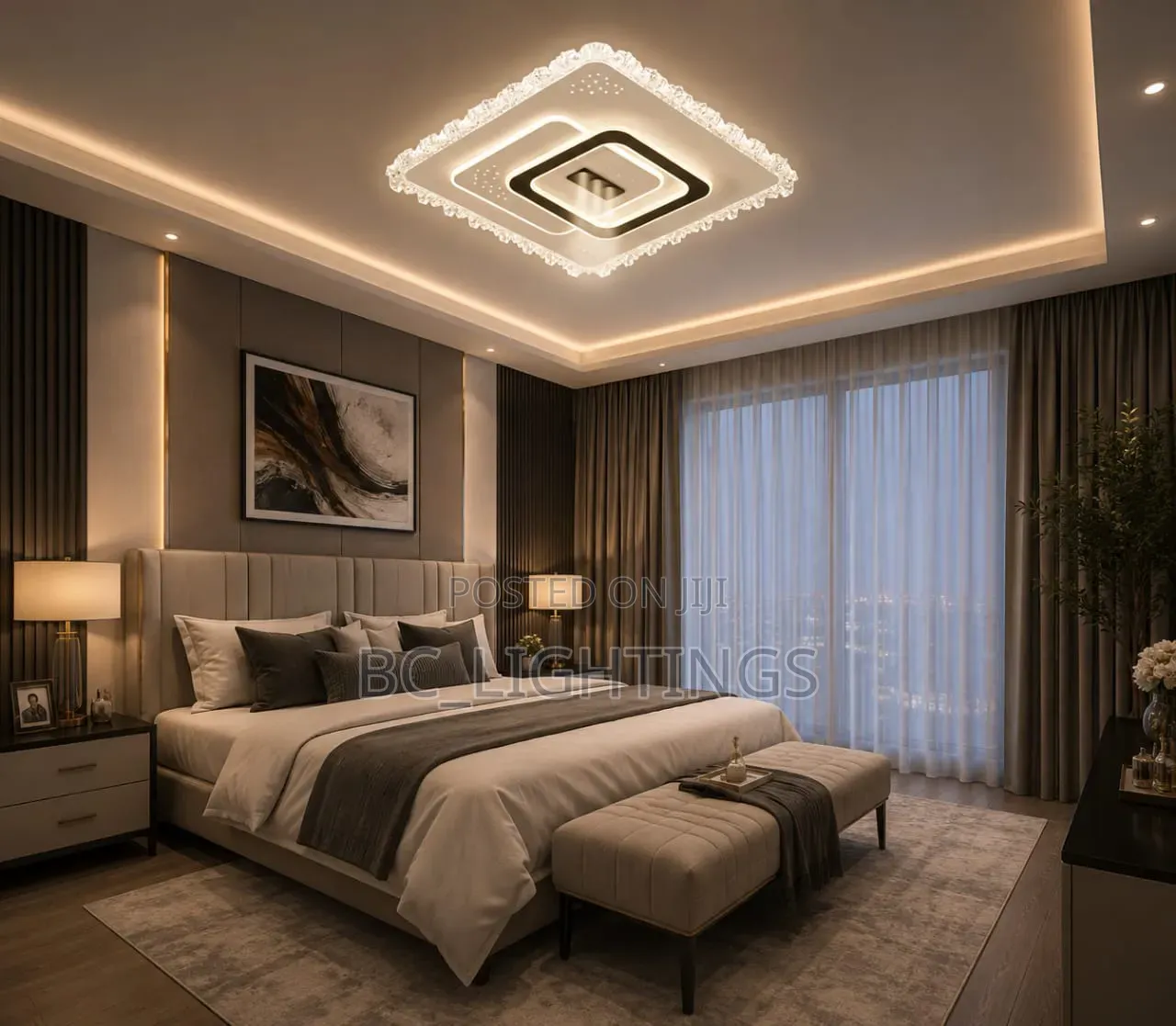 Bladeless Ceiling Fan Light for Living Room Bedroom Home Decor