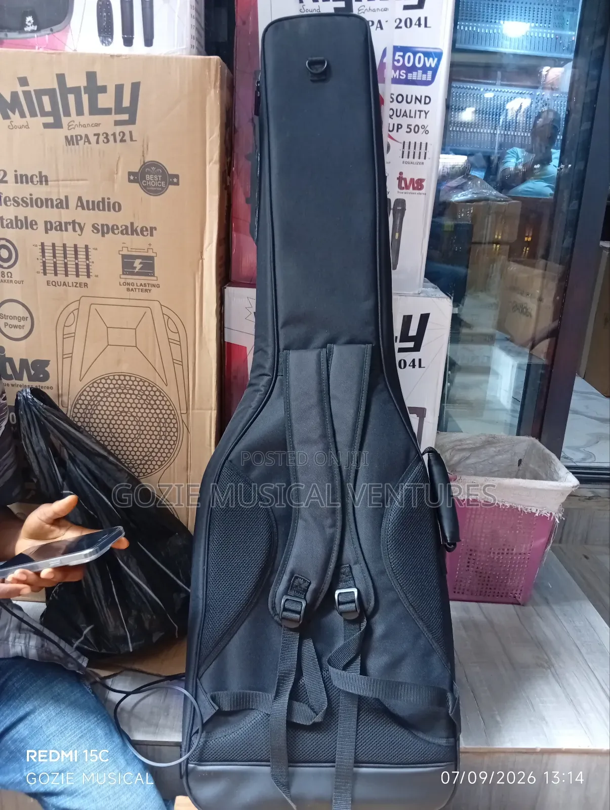 Prummem Bass Guitar Bag Padded Black Colour