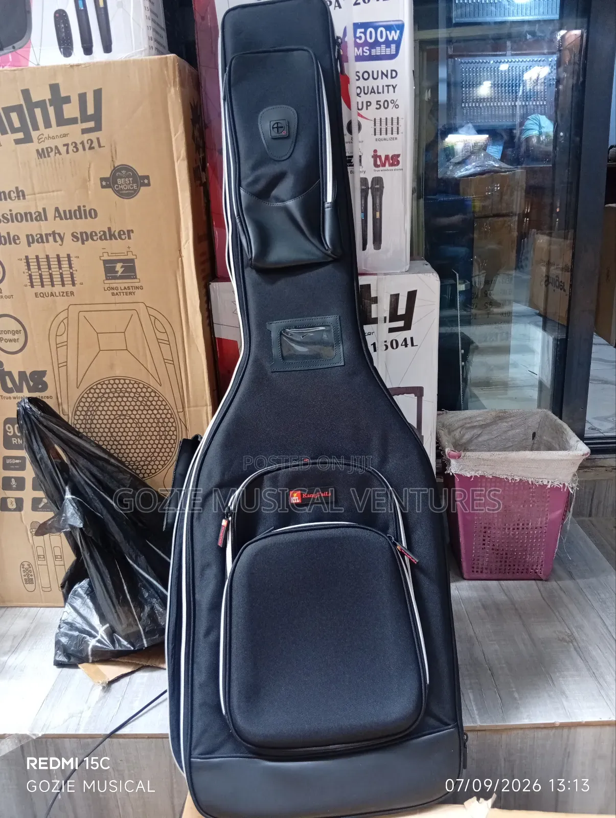 Prummem Bass Guitar Bag Padded Black Colour