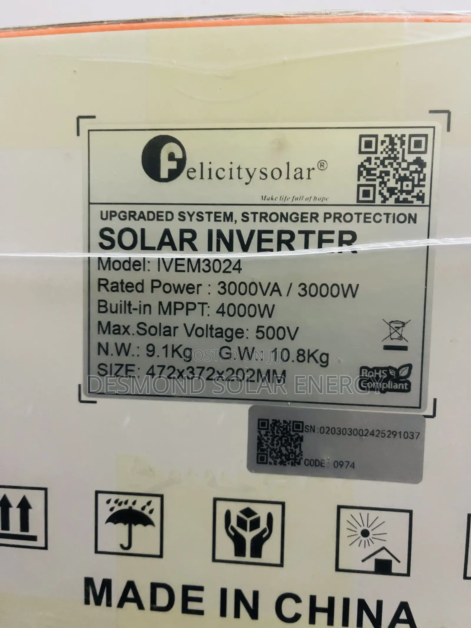3kva Ivem 24v Felicity Hybrid Solar Inverter Is Now Available
