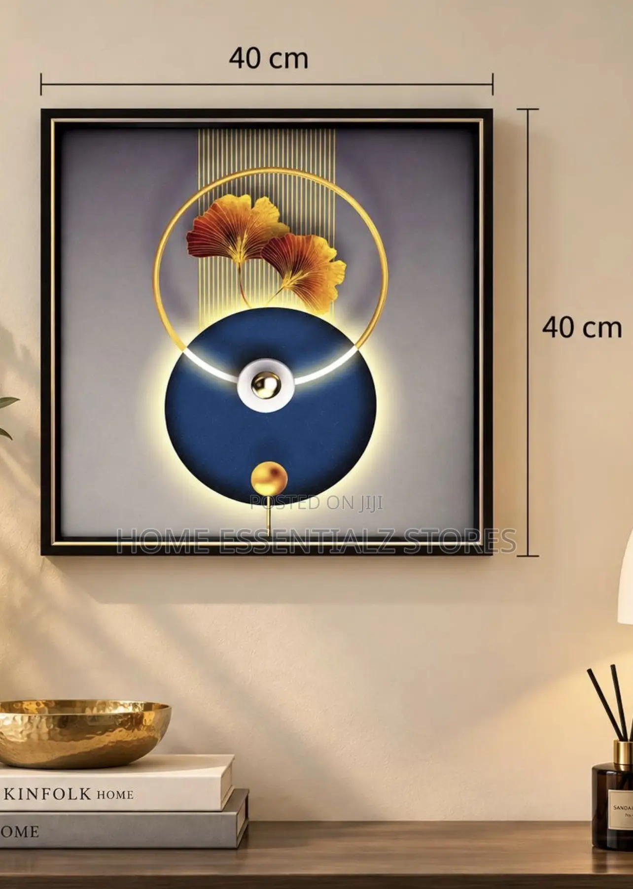 Luxury Framed Wall Art Set - Modern Canvas Wall Decor With Gold Frame