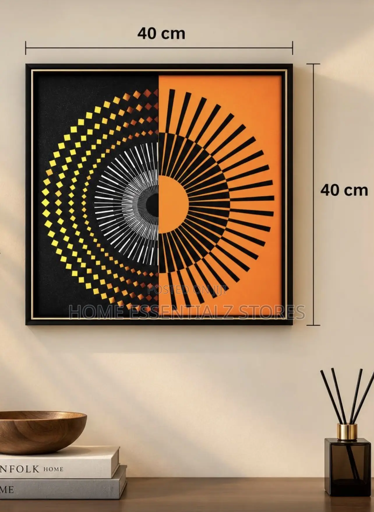 Luxury Framed Wall Art Set - Modern Canvas Wall Decor With Gold Frame