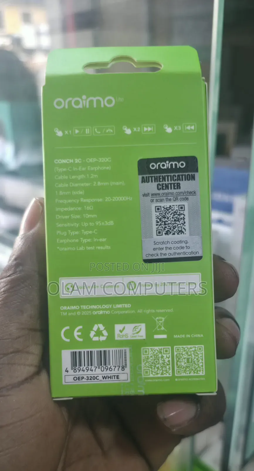 Oraimo Digital Type-C Plug Conch 2C OEP-320C