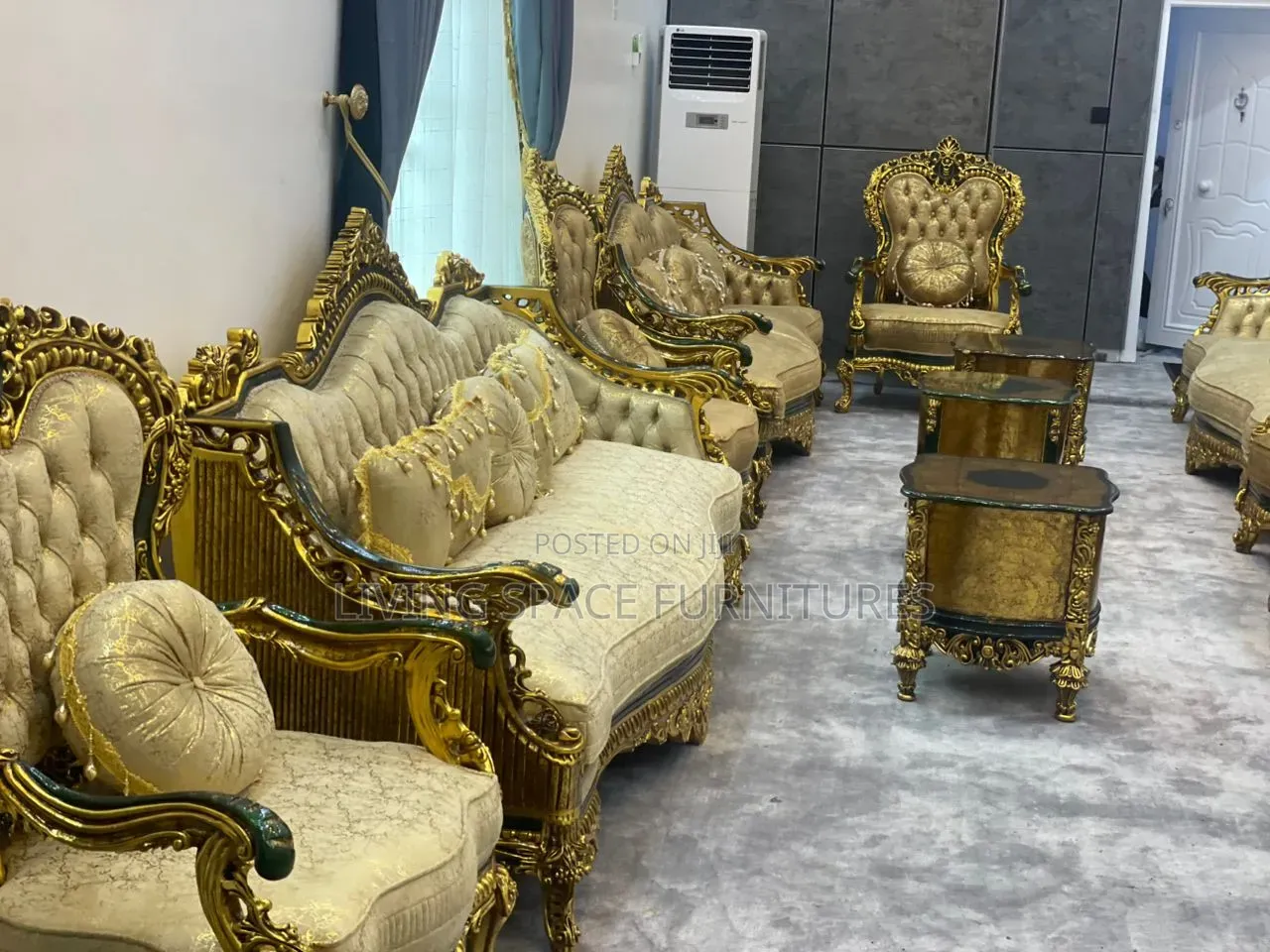Egyptian Royal Sofa Chairs by 10seaters With Center Table Full Set