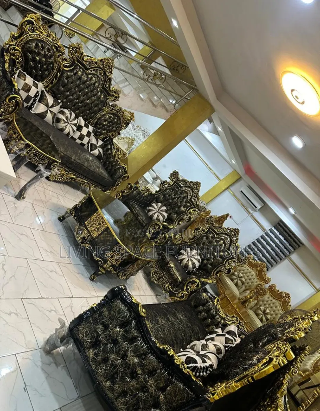 Egyptian Royal Sofa Chairs by 10seaters With Center Table Full Set