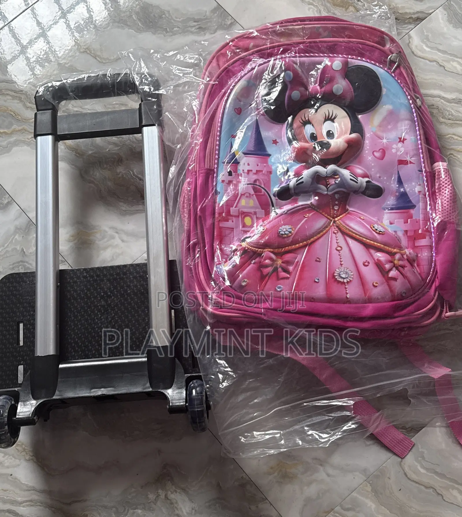 3 in 1 Detachable Trolley School Bag