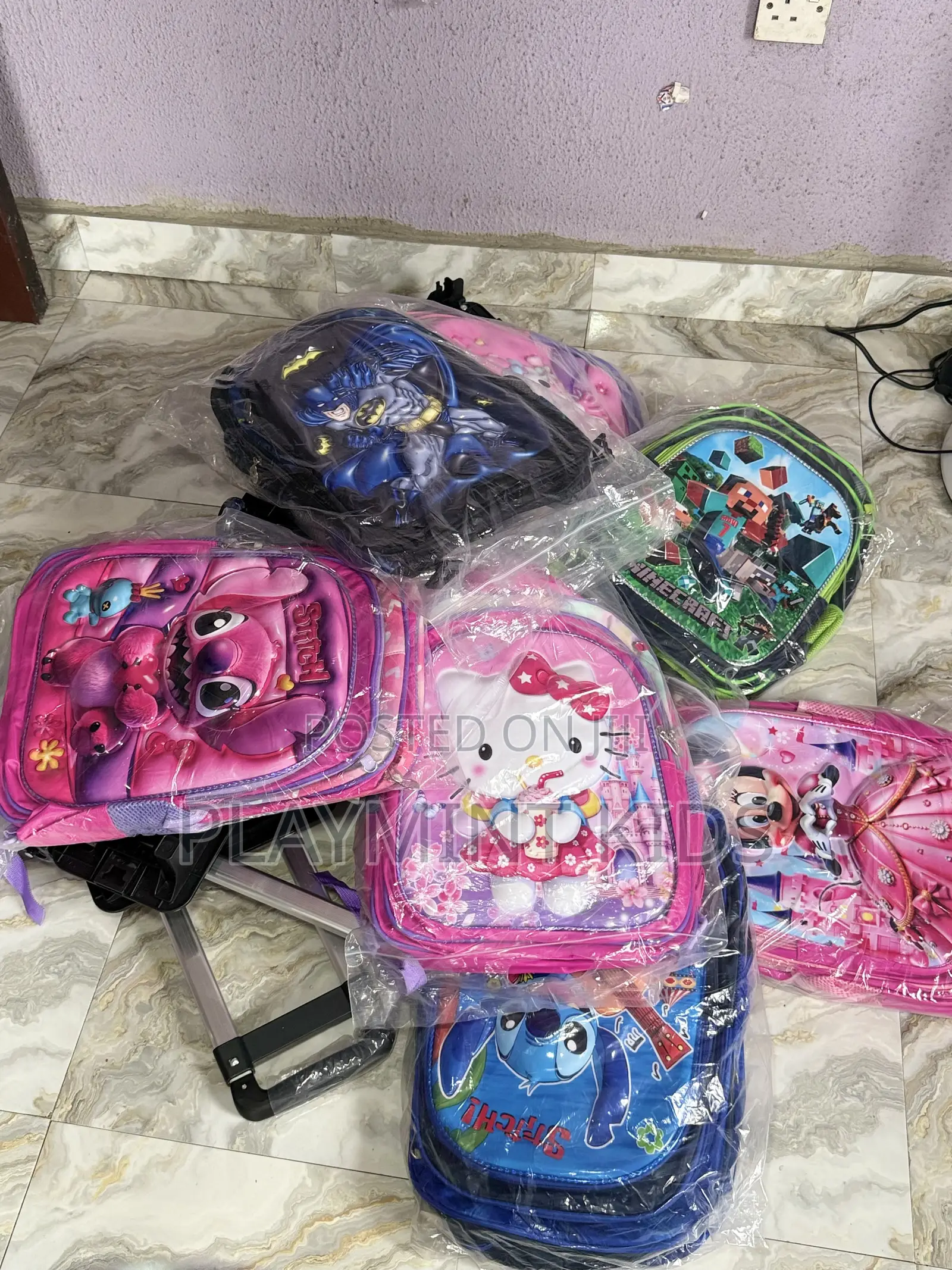 3 in 1 Detachable Trolley School Bag