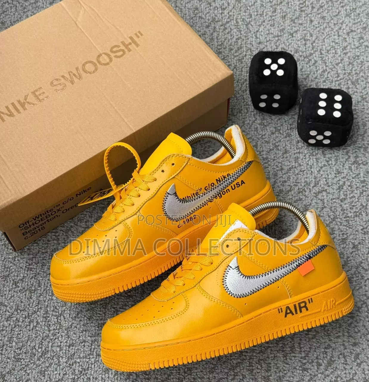 *Virgil Abloh Off White X Nike Airfore Yellow Snks*