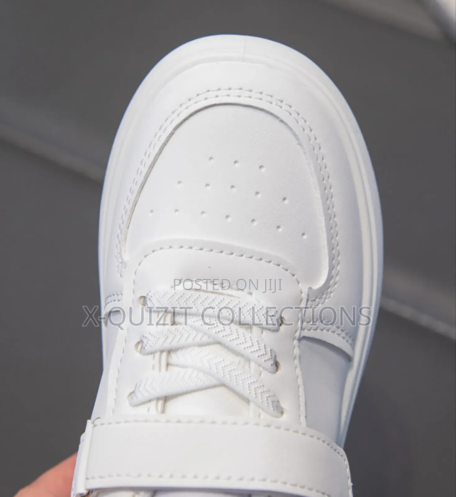 Kids Velcro White Sneakers