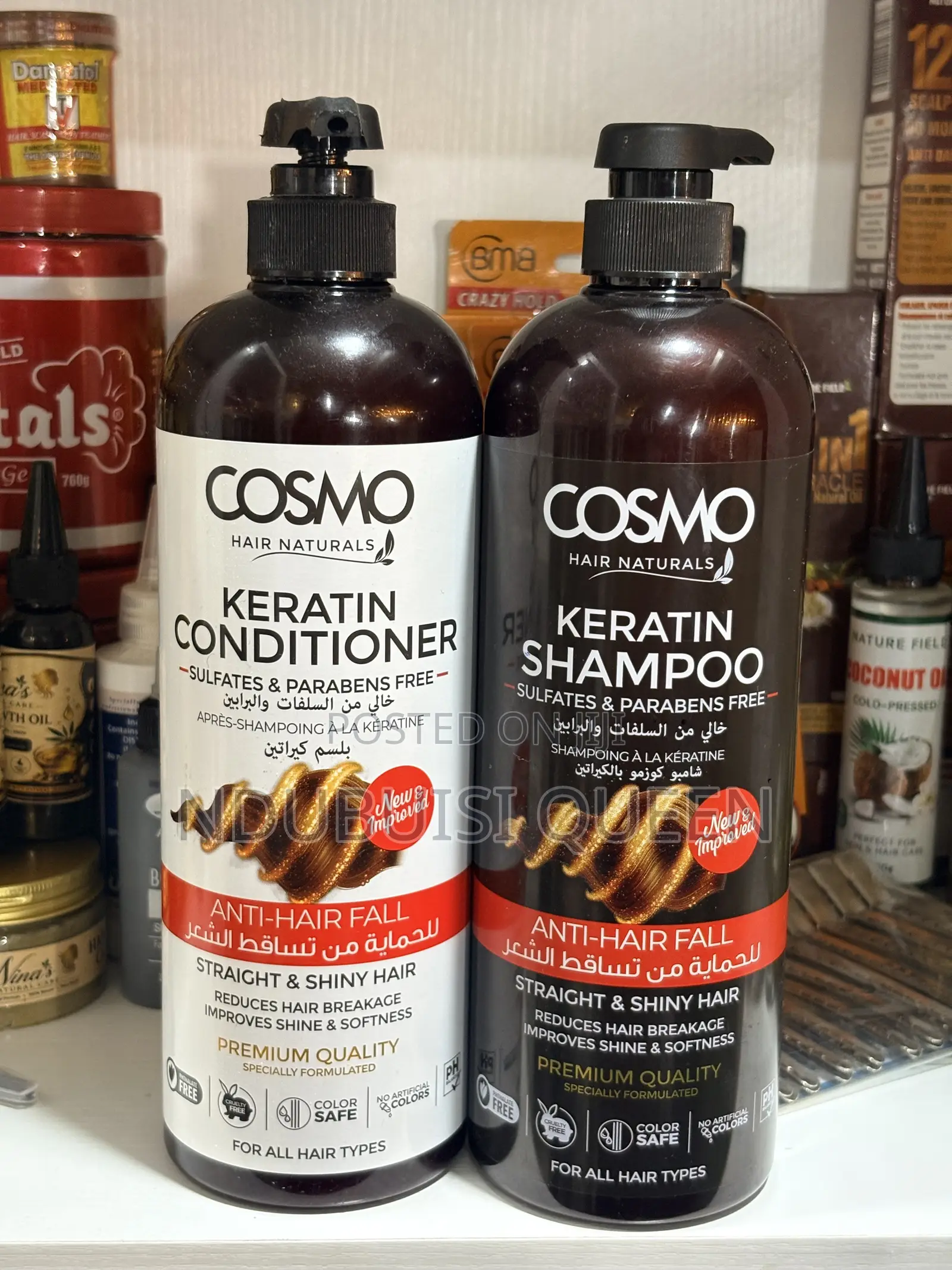 Cosmo Keratin Conditioner and Shampoo