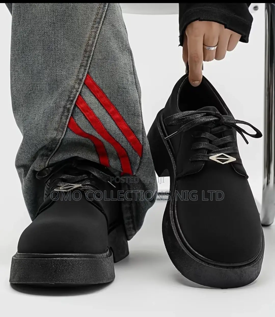UrbanEdge Men’s Faux Leather Platform Lace-Up Shoes – Fully Boxed