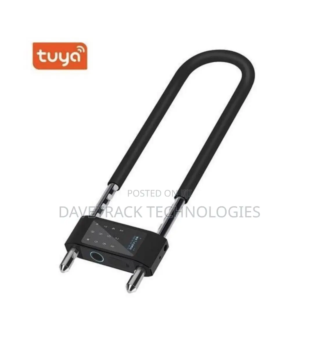 Long Electronic U-Shaped Lock With Keypad Fingerprint Security Sensor