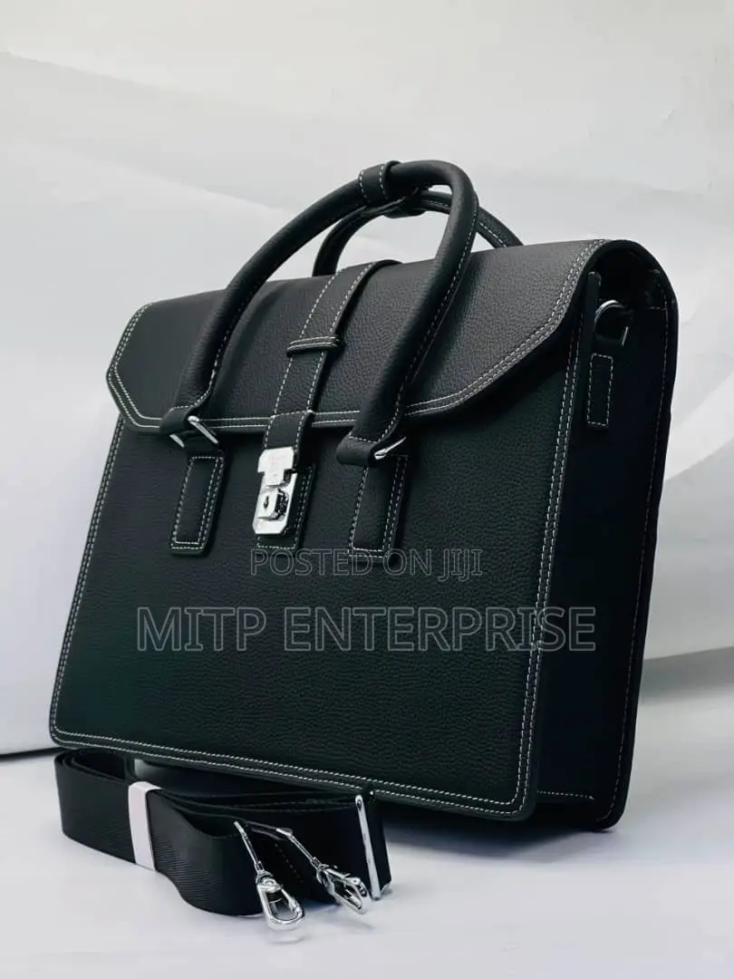 HERMES Genuine Leather Laptop/Corporate Bag