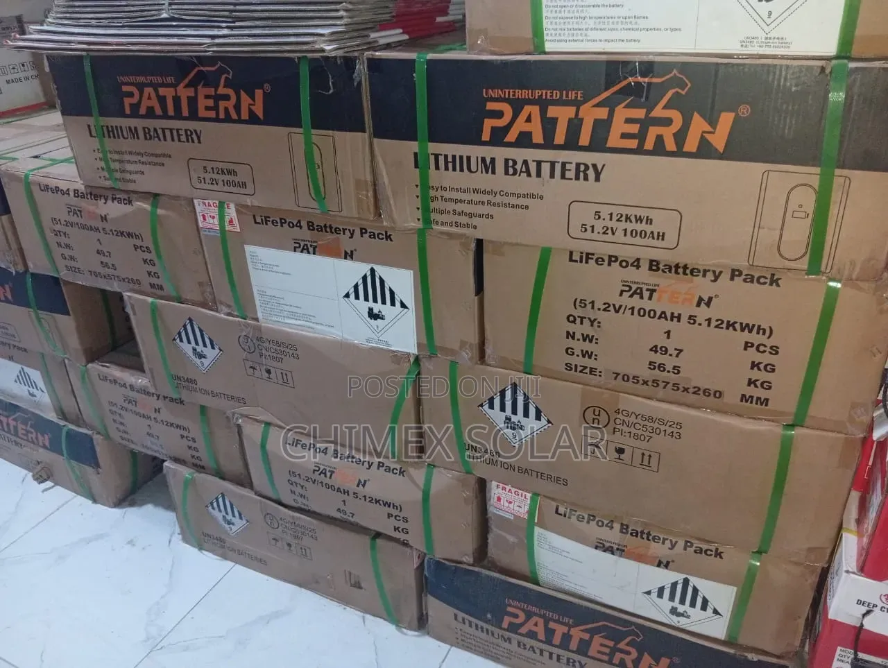 5.12kwh- 100a-51.2v PATTERN Lithium Batteries