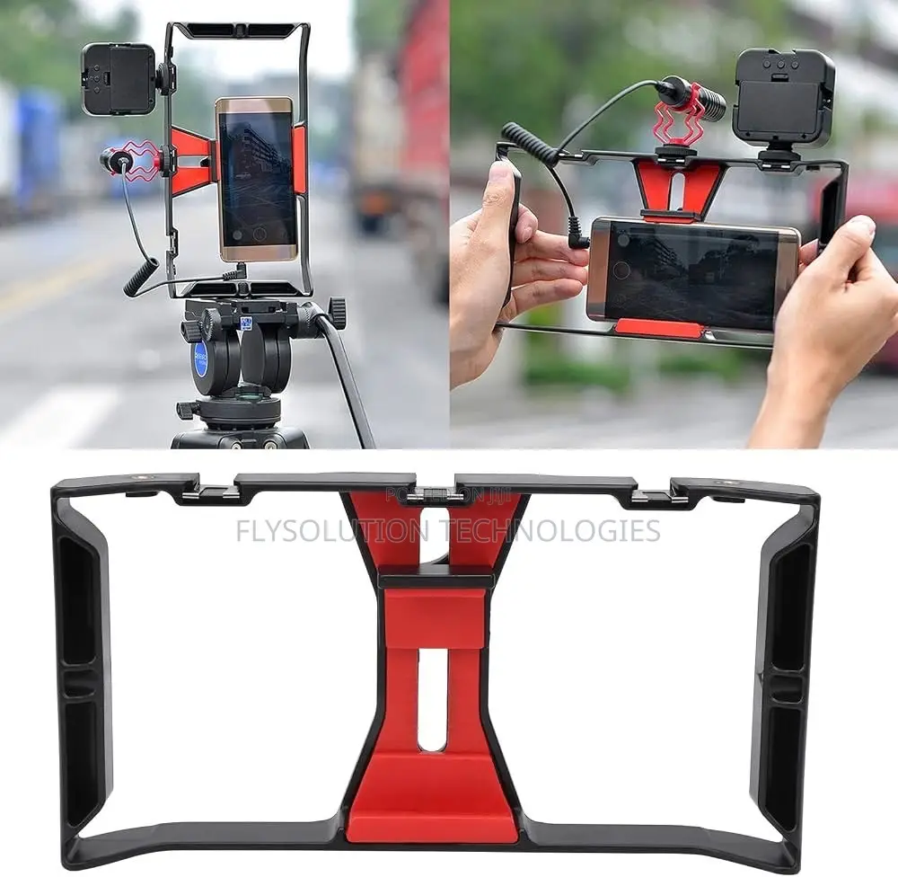 Mobile Phone Rig Cage Handheld Smartphone Recording Video Stabilizer