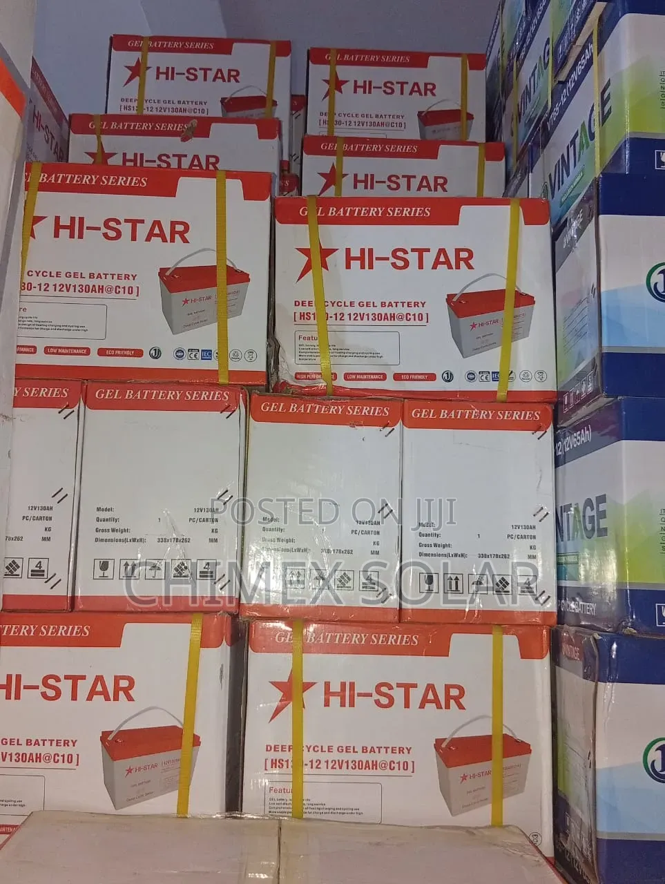 130Ah -12v HI STAR Gel Batteries