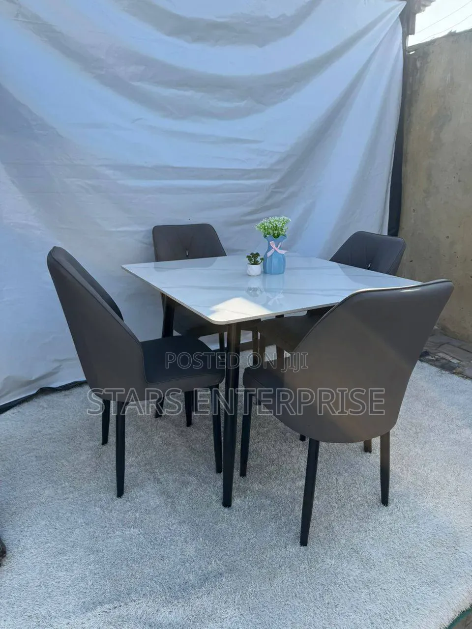 4 Seater Marble Luxe Dining Set