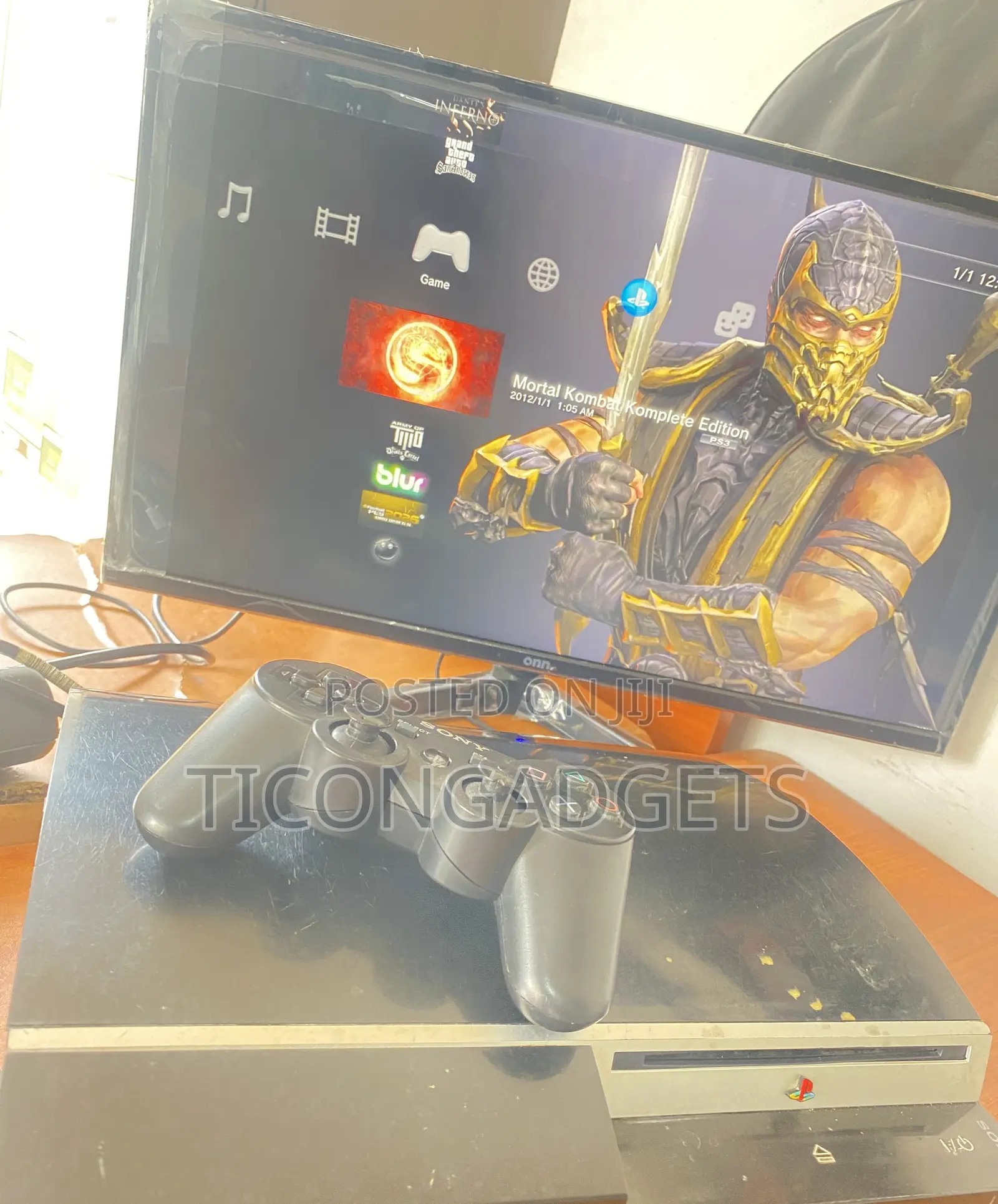 PS3 Fat With Games and One Pad