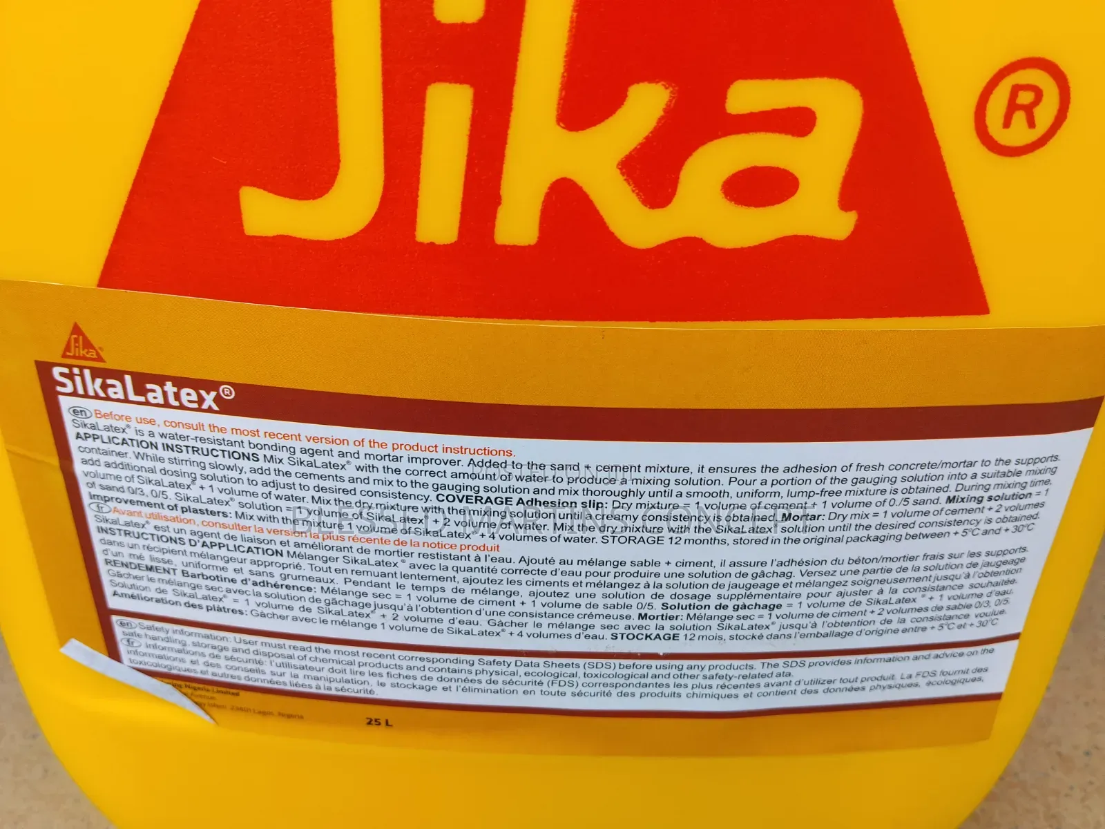 25 LTR Sika Latex Water-Resistant, Bonding Agent and Motar Improver