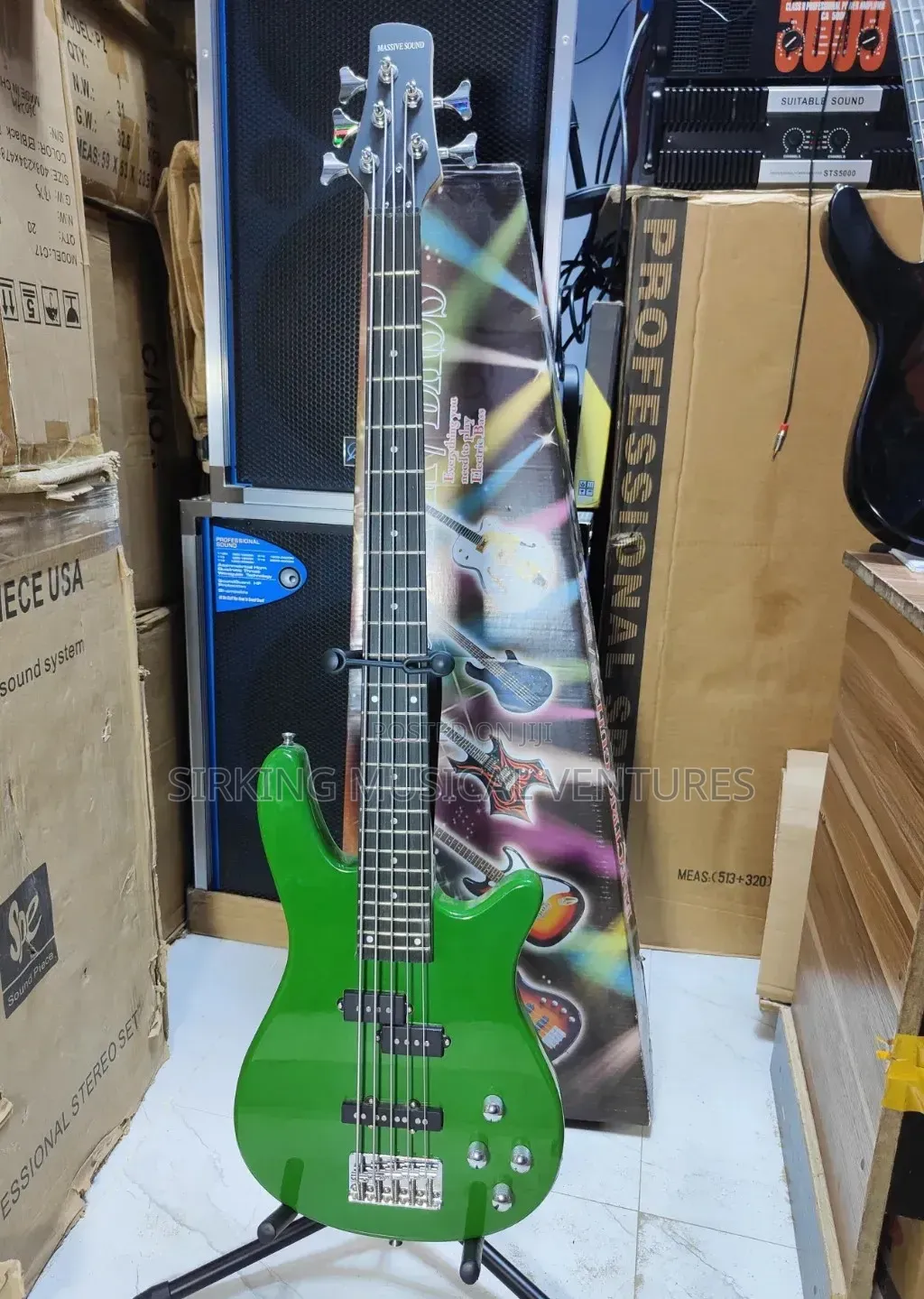 5 Strings Bass Guitar 24 Flex With Belt, Bag Extra Strings