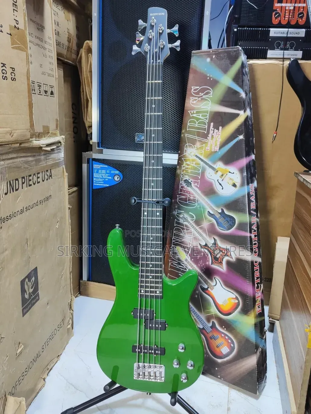5 Strings Bass Guitar 24 Flex With Belt, Bag Extra Strings