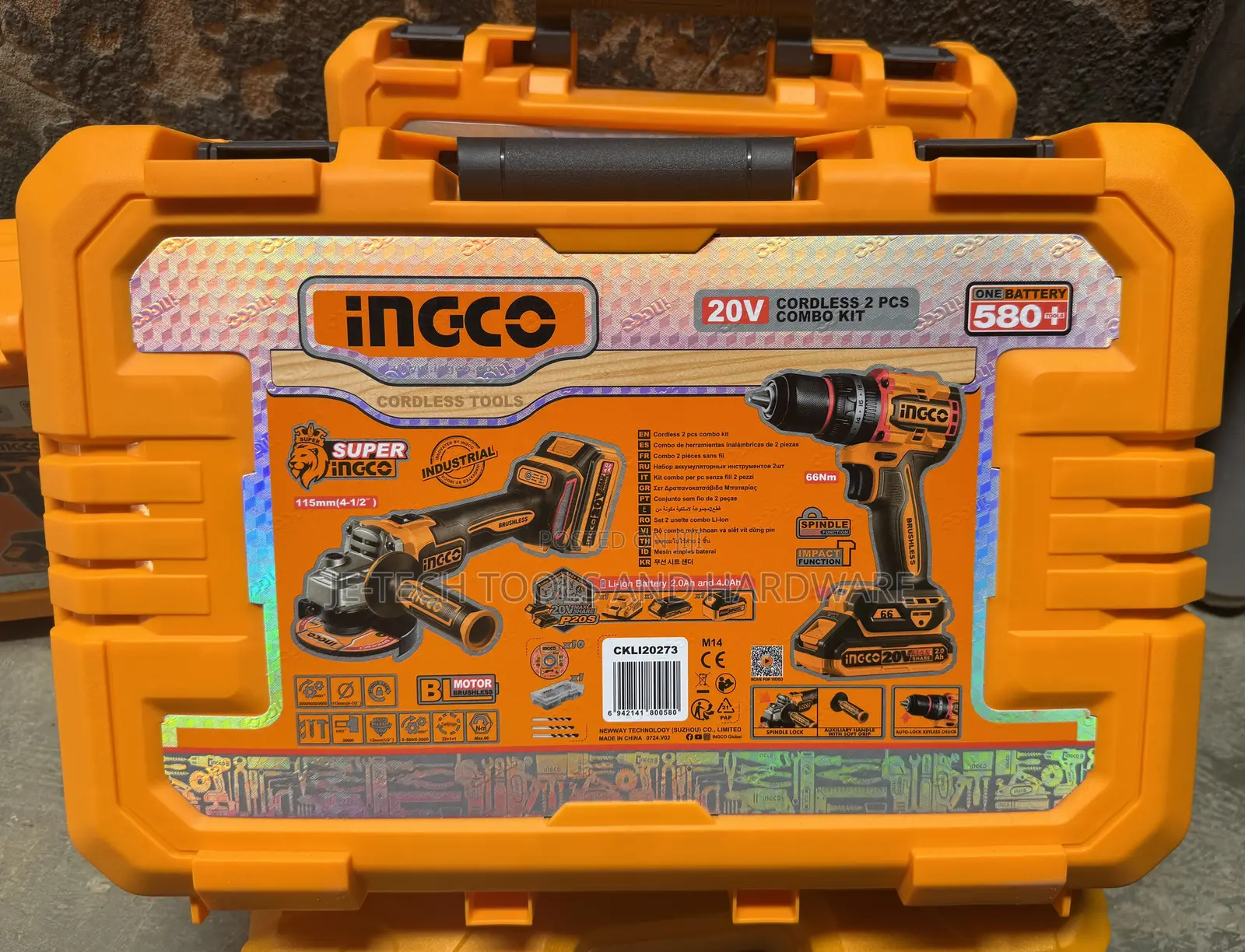 Ingco 20V Cordless 2-Piece Combo Kit (CKLI20273)