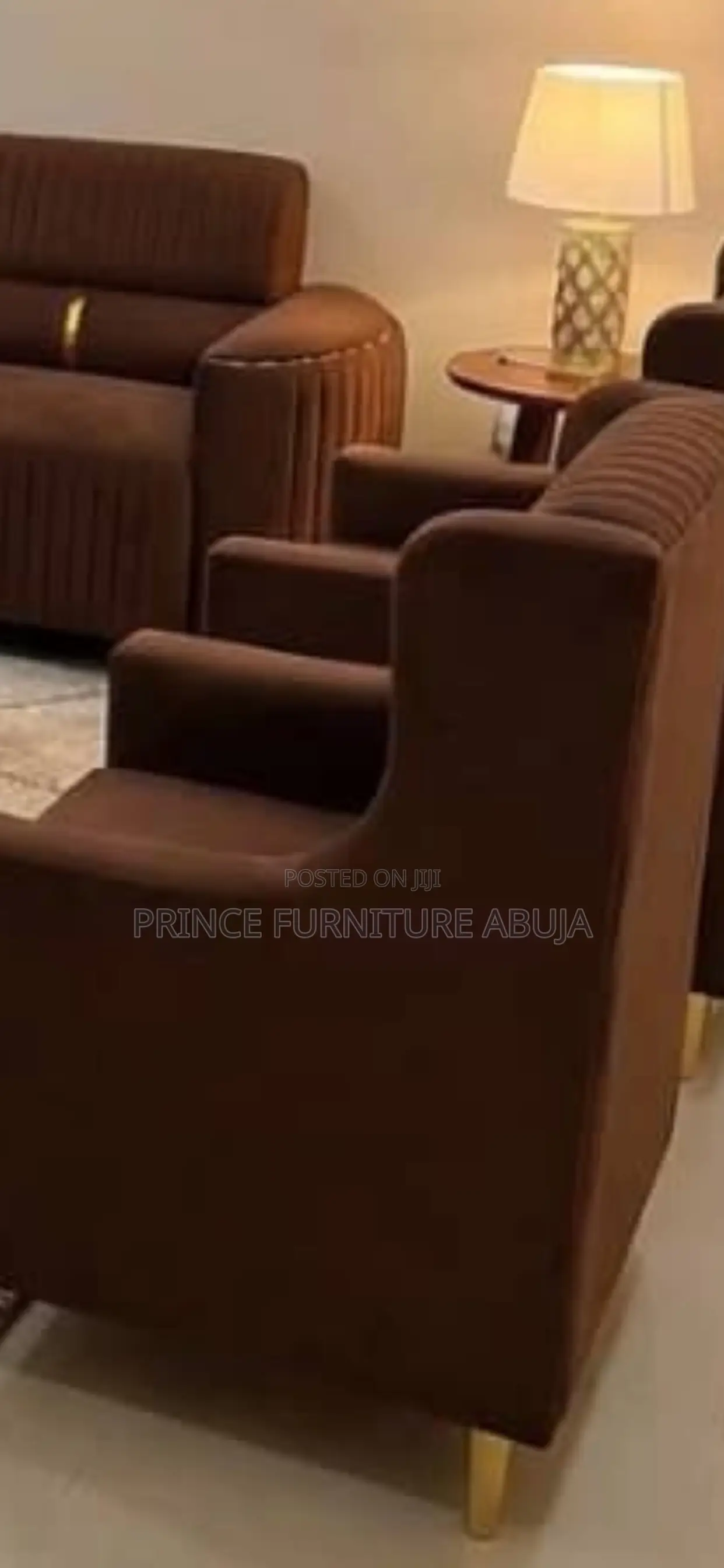 Premium Seller || Luxury 7-Seater Chocolate Brown Sofa Set | Abuja