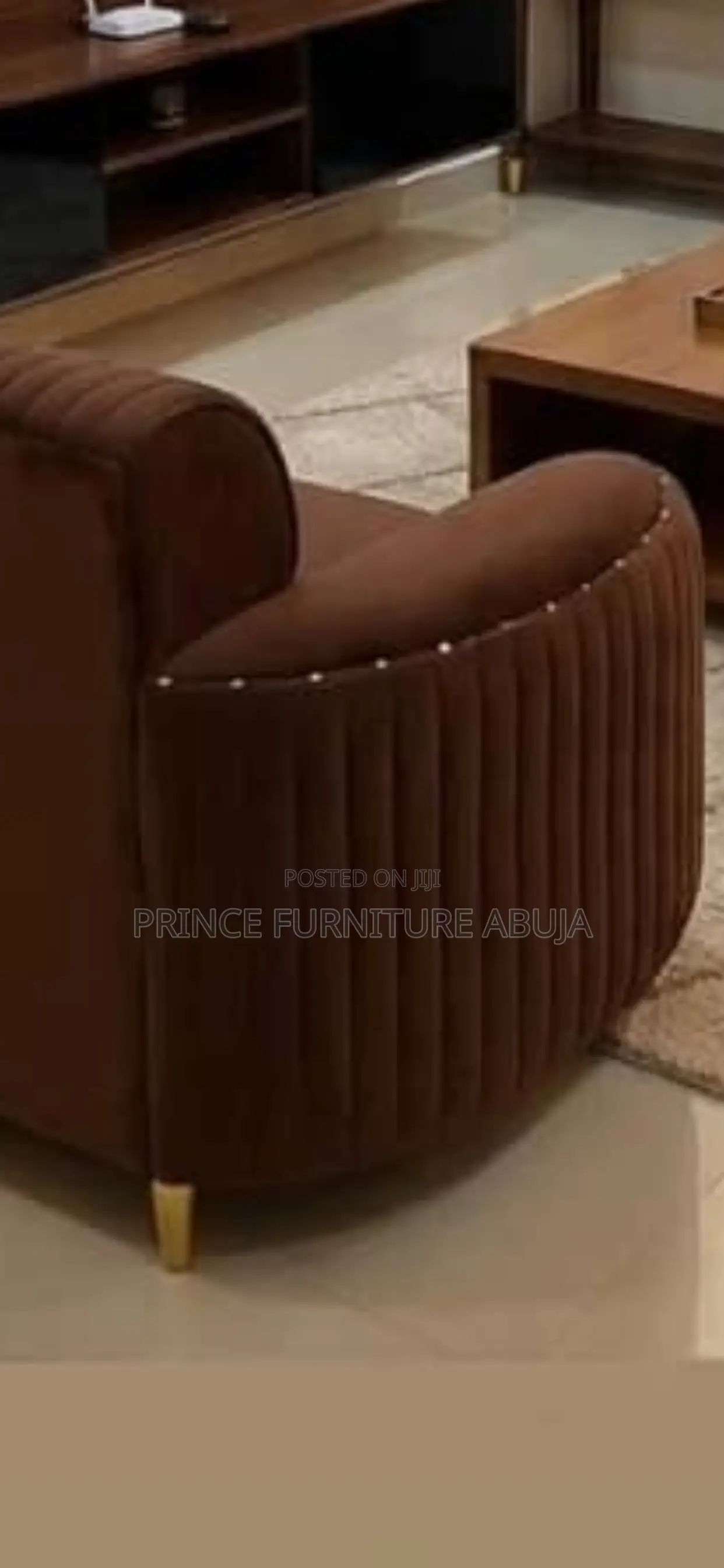 Premium Seller || Luxury 7-Seater Chocolate Brown Sofa Set | Abuja