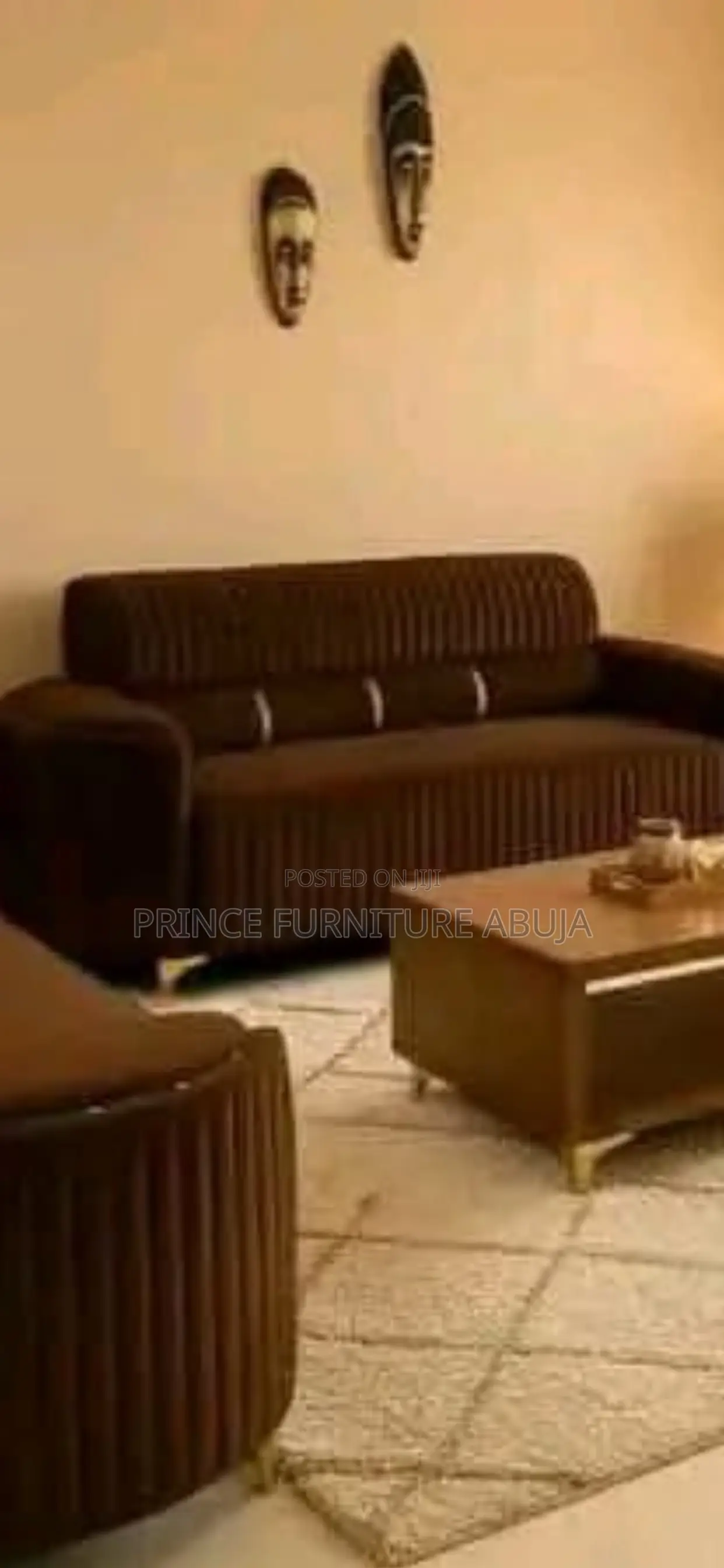 Premium Seller || Luxury 7-Seater Chocolate Brown Sofa Set | Abuja