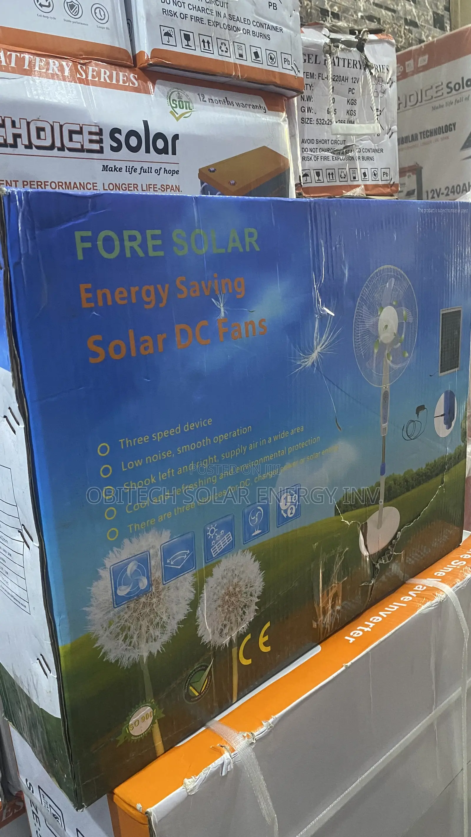 16 Inches Solar Fan