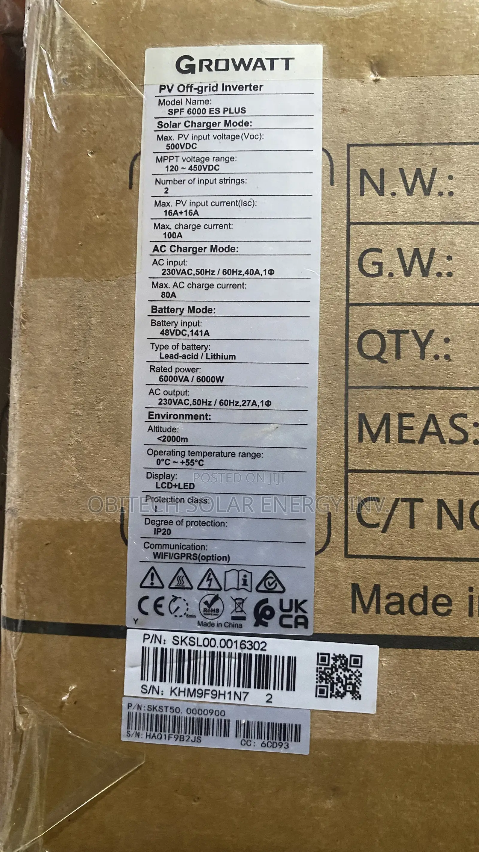 6KVA 48V Hybrid Solar Inverter
