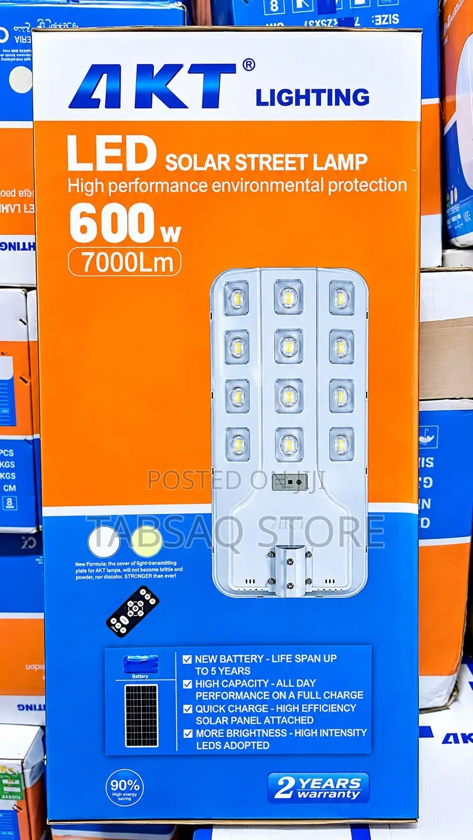 Akt Led Solar Street Light/Lamp | 600w | 7000lm | Warranty: 2 Years